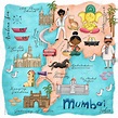 mumbai india illustrated map print | India poster, Illustrated map ...