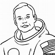 Neil Armstrong Coloring Page | Neil Armstrong Colo
