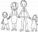 My Family Template Coloring Pages