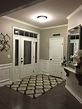 Entryway. Wainscoting. Anew grey Sherwin Williams. Gray Living Room ...