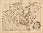 Fry-Jefferson map of Virginia and Maryland - 1755 | Map, Maryland ...