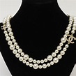 Sold Price: CHANEL DOUBLE STRAND PEARL NECKLACE - June 3, 0121 10:00 AM EDT