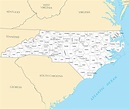 North Carolina Map Of Cities And Towns - United States Map