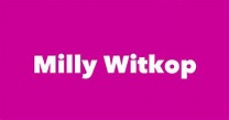 Milly Witkop - Spouse, Children, Birthday & More