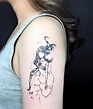Here's a gorgeous Sagittarius tattoo for females that contains multiple ...