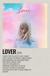 Lover Alternate Poster | Taylor swift album cover, Taylor swift posters ...