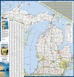 Large detailed map of Michigan with cities and towns