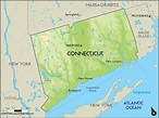 Geographical Map of Connecticut and Connecticut Geographical Maps