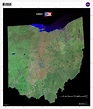 The Ohio Satellite Imagery State Map Poster | Map poster, Satellite ...