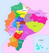 ⊛ Mapa de Ecuador 🥇| Político & Físico Para Imprimir | 2022