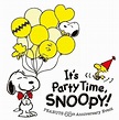 Snoopy and Woodstock party time! | Snoopy, Moufette, Charlie brown