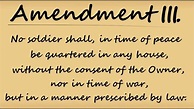 3rd Amendment - The Bill of Rights