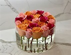 Gisele flowerbox with 16 fresh or preserved forever roses | Dinner ...