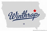 Map of Winthrop, IA, Iowa