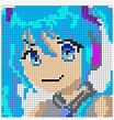 Hatsune Miku - Pixel Art Hatsune Miku Cuadriculado - 1050x1050 PNG ...