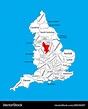 Map derbyshire in east midlands united kingdom Vector Image