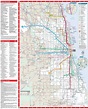 Map of Chicago transport: transport zones and public transport of Chicago