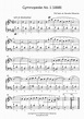 Satie – Gymnopédie No. 1 intermediate piano arrangement