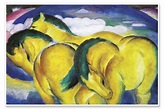 Los pequeños caballos amarillos de Franz Marc en póster, lienzo y mucho ...
