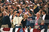 Atlanta Braves owner Ted Turner in stands with wife Jane Fonda during ...