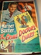 THE CRIME DOCTOR'S DIARY Warner Baxter Lois Maxwell Original Movie ...