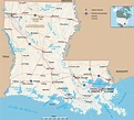 Mapa Político de Louisiana