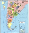 Mapa de Argentina político - Mapa Físico, Geográfico, Político, turístico y Temático.