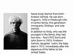 Andy Warhol - презентация онлайн