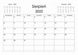 Kalendarz sierpień 2022 – kalendarz.su