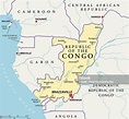 Vetores de República Do Congo Mapa Político e mais imagens de República ...