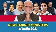 New Cabinet Ministers of India 2023, Updated List