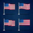 Bandera de Estados Unidos plantilla Vector símbolo diseño - Descargue ...