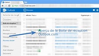 Boite de reception Outlook en ligne (www.Outlook.com)