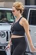Pregnant Jennifer Lawrence flaunts baby bump in crop top