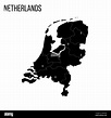 Países Bajos Mapa político de las divisiones administrativas ...