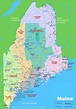 Printable Map Of Maine Coast Map Of Maine With Cities And Towns: