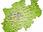 Karte von Nordrhein-Westfalen | Bezirksregierung Düsseldorf