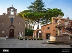Italy, Lazio, Viterbo, Chiesa di San Silvestro at Piazza del Gesu Stock ...