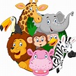 Dibujos animados de animales de safari | Vector Premium