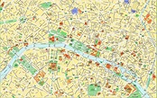 Paris city center map - Map of Paris city centre attractions (Île-de ...