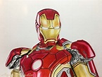 Iron Man Colored Pencil Drawing