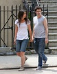Katie Holmes holds hands with Luke Kirby on the set of Mania Days ...