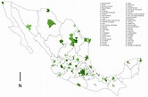 Mapa de las zonas metropolitanas de México - Tamaño completo | Gifex