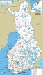 Large detailed road map of Finland with all cities and airports ...