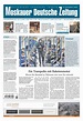 Moskauer Deutsche Zeitung - Unabhängige Wochenzeitung aus Moskau über ...