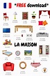 Free French House / La Maison - Picture Vocabulary Sheet | Learn french ...