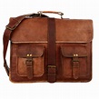 large brown strap style leather satchel by paper high ...