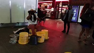 Remix! Jo bucket (aka Joe Bucket) street drummer in London - YouTube