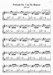 Prélude de Bach No 1 - Partition de piano à télécharger