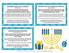 Hanukkah Blessings: Printable Hanukkah Prayer Cards - Happiness is Homemade